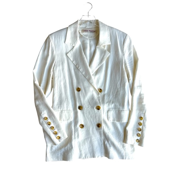 Free People Olivia Blazer in Ivory Size Small - Picture 1 of 5